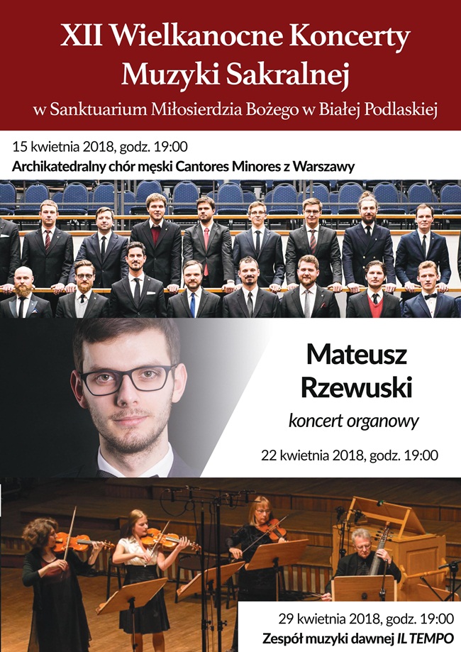 XII Wielkanocne Koncerty Muzyki Sakralnej w Biaej Podlaskiej - ZAPROSZENIE