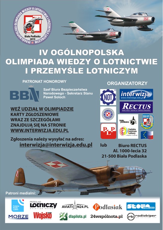 IV Ogólnopolska Olimpiada Wiedzy o Lotnictwie i Przemyśle Lotniczym